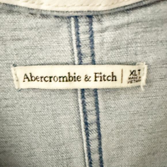 ABERCROMBIE & FITCH | Mara Denim Vest Mini Dress Button Down Jean | Size XL Tall - Picture 7 of 8